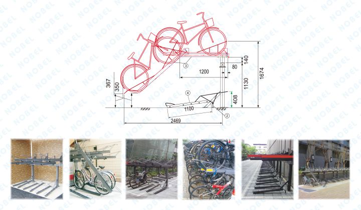 NBSM-2WG雙層腳踏車位架